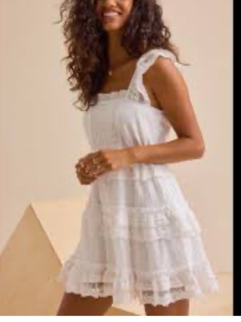 Altar'd State Tarana Ruffled Tier Mini Dress NWT